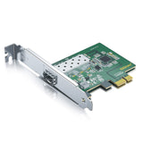 1 x RAW Customer Returns 10Gtek 10 100 1000Mbps Gigabit Network Card NIC with Intel 1210AS Chip Ethernet Converged PCI Express Network Adapter Single SFP Port PCI Express 2.1 X1 - RRP €35.28