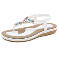 1 x RAW Customer Returns ZOEASHLEY Women s summer sandals with flat flip flops, White08, 37 EU - RRP €58.8