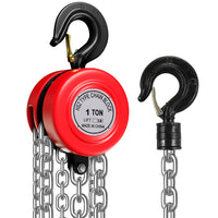 1 x RAW Customer Returns Anbull 1T chain hoist hand cable winch, fully galvanized chain, oil-free, 1000Kg load capacity pulley block and tackle rope hoist ratchet hoist, 3m chain, chain block hoist - RRP €55.45