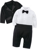 1 x RAW Customer Returns mintgreen Clothing Newborn Boy Baptism, Gentleman Wedding Romper Bow Tie Jackets Suits, Black, 18-24 Months, 95 - RRP €34.9