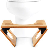 1 x RAW Customer Returns Top Life Folding Bamboo Bathroom Stool - Physiological Wooden Stool - Folding Footrest for Toilet - Anti Constipation, Recommended by Doctors - RRP €59.9