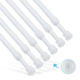 1 x RAW Customer Returns Goowin Tension Rod, 6 Pack 60-110cm Tension Curtain Rod No Drilling Required, Rustproof Spring Adjustable Curtain Tension Rod for Doors, Windows, Clothes Rails, Drying Support Rods White  - RRP €19.98