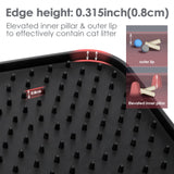 1 x RAW Customer Returns PETTOM cat litter mat 53 x 38 cm , cat litter box mat, litter catcher mat for cat litter box, waterproof urine-resistant material cat mat, black - RRP €19.87