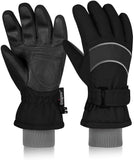 1 x RAW Customer Returns Unigear children s ski gloves waterproof, winter warm snow gloves tear-resistant windproof, with extra long sleeves cuff for boys and girls - RRP €16.13