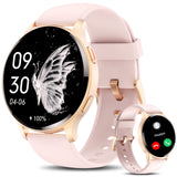 1 x RAW Customer Returns HOAIYO Smartwatch Men with Bluetooth Calls Android and iOS, 1.5 Fitness Watch Wristwatches Men s Sports Watch with Heart Rate Monitor, Music Control, Pedometer, Waterproof Fitness Tracker, Pink - RRP €30.23