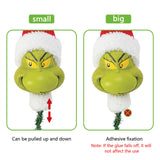 1 x RAW Customer Returns Grinch Christmas Decoration for Christmas Trees Over 1.5m, Detachable Elf Head, Arms and Legs, with Christmas Rattan, Fun and Creative Christmas Gifts Large  - RRP €25.61