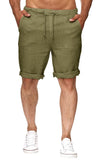 1 x RAW Customer Returns Gemijacka Men s Linen Shorts, 2 Pocket Shorts, Bermuda Summer White L - RRP €24.18