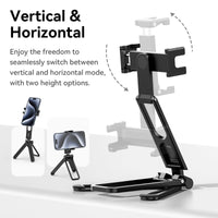 1 x RAW Customer Returns Ulanzi JJ02 Mobile Phone Tripod Stand, 3 in 1 Bluetooth Selfie Stick Cell Phone Grip Capgrip with Remote Control, Extendable Mini Tripod Cell Phone Holder for iPhone Samsung Android Smartphones, 2 Cold Shoes White  - RRP €26.21