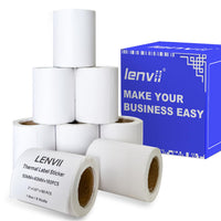 1 x RAW Customer Returns LENVII 50mm x 40mm Self-Adhesive Label Synthetic Thermal Sticker, 1.97 x 1.57 inch Labels Thermal Sticker, Tear-Resistant, Waterproof, Oil-Resistant, High Temperature Resistant 1 Roll 160 Pieces 8 Rolls  - RRP €20.9