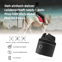 1 x RAW Customer Returns Pivo Pod Silver Equestrian, Car Camera Tripod 360 Degrees for Horses, Automatic Mobile Phone Holder, Intelligent Recording, Motion Sensor with Remote Control, Mount, Carrying Case Tripod - RRP €268.18