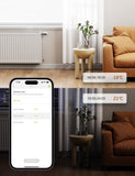 1 x RAW Customer Returns Maxcio WLAN radiator thermostat, smart digital heating thermostat, schedule via APP- voice control, save heating costs - WiFi gateway required - RRP €131.99