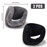 5 x Brand New 2 Pack Unisex Winter Earmuffs, Outdoor Foldable Cold-Resistant Soft Plush Earmuffs, Winter Accessories Windproof Ear Protection Warm Earmuffs for Women, Girls, Men, Boys Black Gray  - RRP €35.15