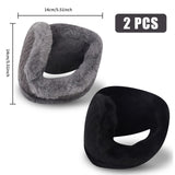 5 x Brand New 2 Pack Unisex Winter Earmuffs, Outdoor Foldable Cold-Resistant Soft Plush Earmuffs, Winter Accessories Windproof Ear Protection Warm Earmuffs for Women, Girls, Men, Boys Black Gray  - RRP €35.15