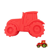 1 x RAW Customer Returns thirei Tractor Baking Mold, Tractor Silicone, Baking Molds, DIY Car Cake Mold, Can Be Used for Cakes, Breads, Desserts, Red - RRP €20.4