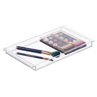 1 x Brand New mDesign cosmetic tray stylish storage space for lotions, cosmetics, accessories, etc. plastic cosmetic storage for the bathroom vanity transparent - RRP €11.14