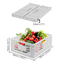 1 x RAW Customer Returns Set Plastic Storage Boxes Shelf Baskets Foldable Storage Boxes Storage Basket Kitchen Drawer Inserts Stackable Storage Boxes Transport Boxes Cabinet Container Cubes Home Office Bedroom Kitchen - RRP €30.9