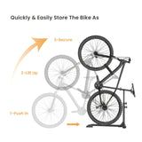 1 x RAW Customer Returns Mimoke Vertical Bike Stand - Freestanding Vertical Bike Storage Stand Indoor - Garage Apartment One Piece  - RRP €53.99