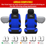 1 x RAW Customer Returns AUTOYOUTH Car Seat Covers Universal Fit Complete Set Car Seat Protector Tire Rails Car Seat Accessories, Blue - RRP €45.99