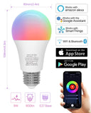 1 x RAW Customer Returns LUTW Alexa Lamp E27, Smart WiFi Light Bulb RGB 2700K-6500K Multi-Color Dimmable Bulb, 9W 900lm Bluetooth WiFi 2.4GHz, Compatible with Alexa Echo, Google Home, 2 Pack No Hub Required  - RRP €15.98