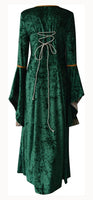 1 x RAW Customer Returns CosCool Women s Retro Medieval Dress with Trumpet Sleeves, Medieval Victorian Queen Dresses Renaissance Gothic Maxi Dress Carnival Halloween Party Princess Costume Green XL - RRP €42.99