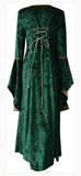 1 x RAW Customer Returns CosCool Women s Retro Medieval Dress with Trumpet Sleeves, Medieval Victorian Queen Dresses Renaissance Gothic Maxi Dress Carnival Halloween Party Princess Costume Green 2XL - RRP €41.98