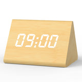 2 x RAW Customer Returns aboveClock Digital Alarm Clock, LED Digital Alarm Clock, Digital Table Clock with 3 Alarms, USB Rechargeable, Brightness and Volume Adjustable, Weekend and Voice Activated Mode Light Brown  - RRP €39.98