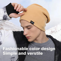 1 x Brand New WTACTFUL Men s Warm Slouchy Beanie Winter Hats for Boys Cool Beanies Men s and Women s Skull Cap Warm Warm with Skully Stocking Contrast Color Binie Hat 3 - RRP €24.0