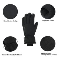 6 x RAW Customer Returns Touch Screen Warm Gloves - for Cycling, Riding, Running, Outdoor Sports,Unisex Sports Gloves Waterproof Windproof Anti-Slip Black Full Finger Winter Gloves L XL  - RRP €43.5