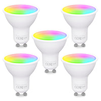 1 x RAW Customer Returns Fitop Alexa light bulbs GU10 WiFi smart lamp, 4.7W equivalent to 50W, RGB 16 million colors warm white-cold white, dimmable via app or voice, compatible with Alexa Google Home, no hub required, 5 pieces - RRP €30.24