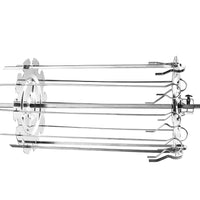 1 x RAW Customer Returns BuyWeek BBQ Grill Rotisserie Skewers, Stainless Steel Grill Skewers BBQ Grill Rotating Skewer BBQ Roaster Grill Rack Kebab Maker - RRP €18.72