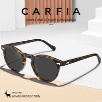 1 x RAW Customer Returns Carfia Retro Round Women s Sunglasses Polarized UV400 Protection - RRP €30.99