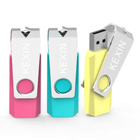 1 x RAW Customer Returns KEXIN USB Stick 128GB 3 Pack USB Sticks Memory Stick USB Flash Drive Data Storage Backup for PC Car TV USB 64GB, Pack of 3, Colorful  - RRP €23.59