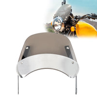 1 x RAW Customer Returns DREAMIZER Universal Motorcycle Windshield, Retro Motorcycle Windshield Wind Deflector Compatible with 5 -7 Round Headlights, Moto Windscreens for Bobber Cafe Racer Chopper Cruiser Smoke  - RRP €26.14