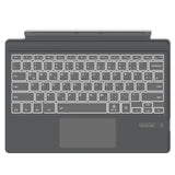 1 x RAW Customer Returns Earto Surface Pro 7 Keyboard, Smart Touchpad, 7 Colors Lighting, Detachable Wireless Type Cover, Bluetooth Keyboard for Surface Pro 7 7 6 5 4 3, QWERTZ Layout, Gray - RRP €60.48