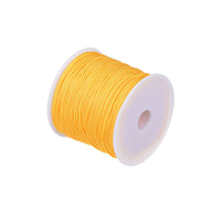 1 x Brand New sourcing map Nylon Cord DIY Making Satin String Craft Wire with Plastic Spool 147ft Gold Tone - RRP €11.9