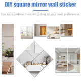 1 x RAW Customer Returns JTWEB Pack of 10 Self-Adhesive Wall Mirrors 30x30cm Sticker Mirror Square Wall Mirror Acrylic Removable Ultra Thin for TV Background Decoration Entrance Living Room 30x30cm  - RRP €20.4