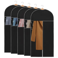 1 x Brand New FYY Garment Covers 5 Pack, 100 x 60 cm , Dustproof Garment Bags, Zippered Garment Covers for Suit Clothes, Black - RRP €19.99