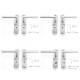 1 x RAW Customer Returns AwmnSrman 3-door handles interior doors BB door handle 1 WC bathroom door lock left modern stainless steel 8 door handles 8 long plates silver - RRP €42.65