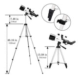 1 x RAW Customer Returns OYS Telescope, Telescope for Adults and Children, 70 mm Aperture 400 mm Refractor Telescope for Astronomy Beginners, Portable Telescope Backpack - RRP €131.09