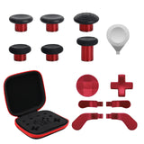 1 x RAW Customer Returns 13 in 1 Metal Thumbsticks for Xbox Elite Controller Series 2 Accessories, Replacement Magnetic Buttons Kit includes 6 Metal Plating Joysticks, 4 Paddles, 2 D-Pads, 1 Adjustment Tool Plating Red  - RRP €36.2