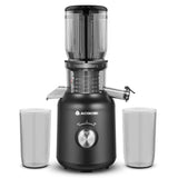 1 x RAW Customer Returns Juicer-AOBOSI 250W Slow Juicer-Juicer vegetables and fruit with 1.2L capacity-Juicer with 103MM filling shaft and 8-stage auger. Juicer with 2 without metal filters 2 patents, black - RRP €110.92