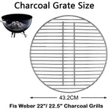 1 x RAW Customer Returns Denmay charcoal grill spare parts set for Weber 57CM charcoal grills, kettle grill, One-Touch, Performer, Master-Touch, charcoal grate charcoal grate accessory kit with cleaning system, for Weber 8835 7441 7444 - RRP €60.29