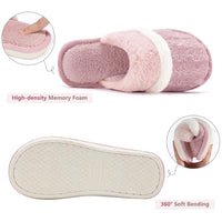 1 x RAW Customer Returns GOEWY Slippers Women Men Winter Plush Warm Slippers Soft Flat Memory Foam Home Non-Slip Slippers Pink, 37 38EU  - RRP €19.64