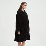 1 x Brand New HiZYNEAT Black Oversized Sweatshirt Super Soft Oversize Hoodie Women Men Plus Size Fluffy Blanket - RRP €36.99