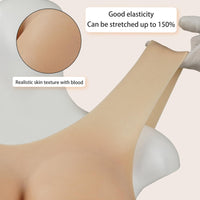 1 x RAW Customer Returns KUMIHO Silicone Breasts Crossdresser Breasts Artificial Breasts with Round Neck and Open Back for Crossdresser Drag Queen BG Cup - RRP €85.0