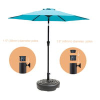 1 x RAW Customer Returns C-Hopetree Fillable Parasol Base Umbrella Stand Parasol Base for Umbrella Poles up to 38 48 mm, with 28 L Water or 39 kg Sand, Round Black - RRP €70.58