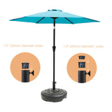 1 x RAW Customer Returns C-Hopetree Fillable Parasol Base Umbrella Stand Parasol Base for Umbrella Poles up to 38 48 mm, with 28 L Water or 39 kg Sand, Round Black - RRP €70.58