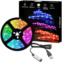 2 x RAW Customer Returns WOWLED TV Backlight RGB LED Strip Lights 1.5m RGB USB LED Strip. - RRP €20.14