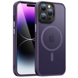 1 x Brand New HuwaiH Mobile Phone Case for iPhone 14 Pro Case, Compatible with MagSafe Translucent Matte Protective Case Shockproof Scratch-Resistant Protective Case Frosted Mobile Phone Case iPhone 14 Pro Deep Purple  - RRP €15.97