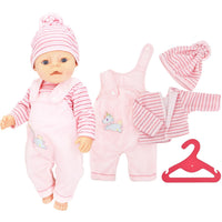 1 x Brand New Homefantasy Clothing Outfits for Baby Dolls, Doll Clothes, New Born Baby Dolls, Doll Clothes with Hat Hanger for Baby Doll for Dolls 35-43 cm Pink  - RRP €9.91